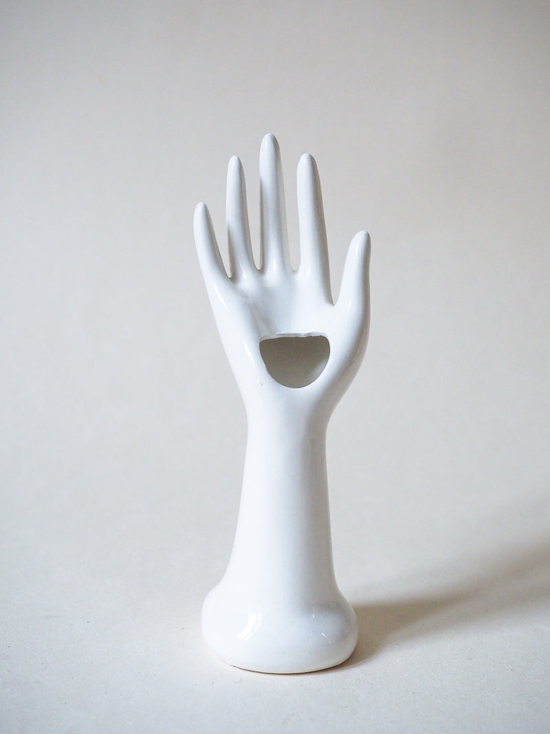 Main en porcelaine blanc - soliflore / porte-bijoux
