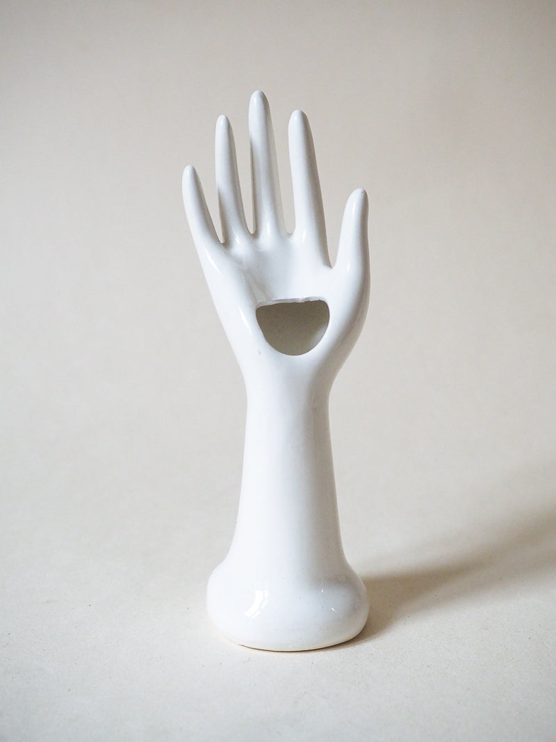 Main en porcelaine blanc - soliflore / porte-bijoux