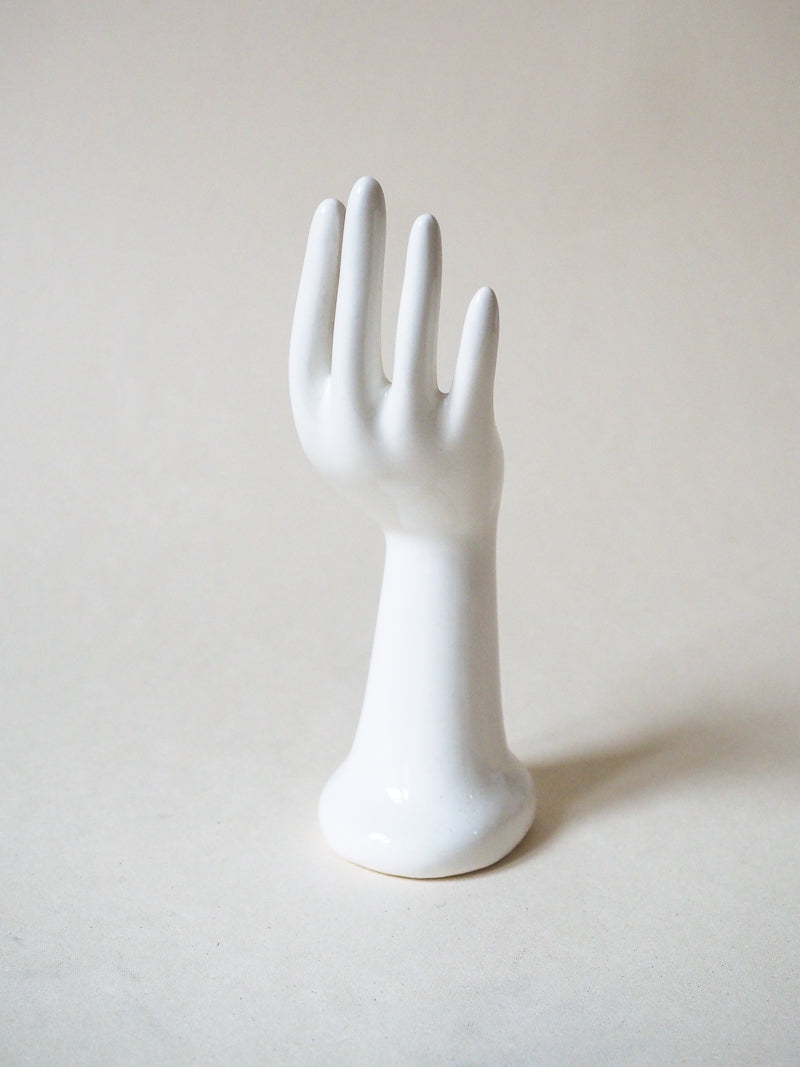 Main en porcelaine blanc - soliflore / porte-bijoux
