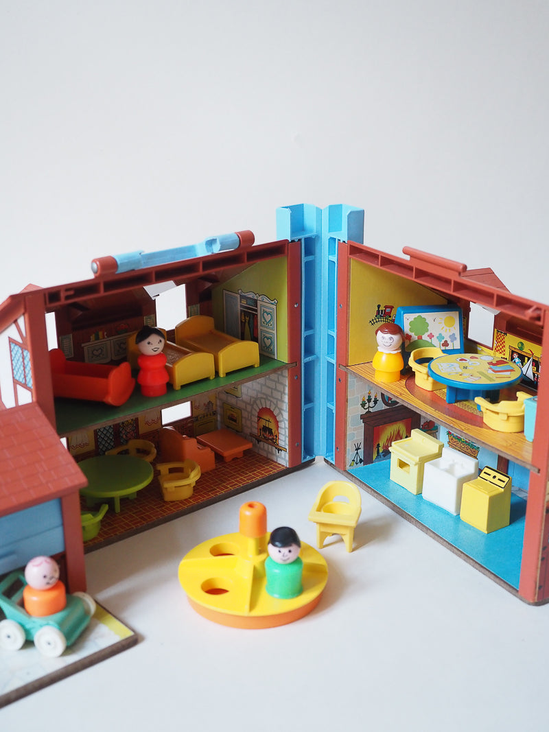 🏠 Fisher Price Little People – Play House vintage #952 – Maison + Personnages + Mobilier