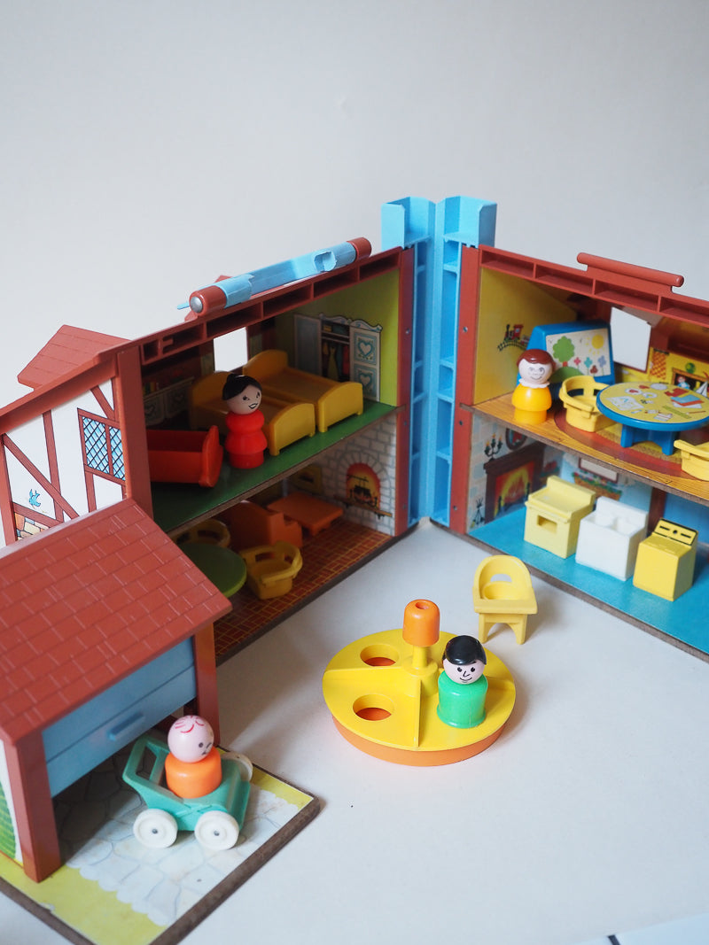 🏠 Fisher Price Little People – Play House vintage #952 – Maison + Personnages + Mobilier