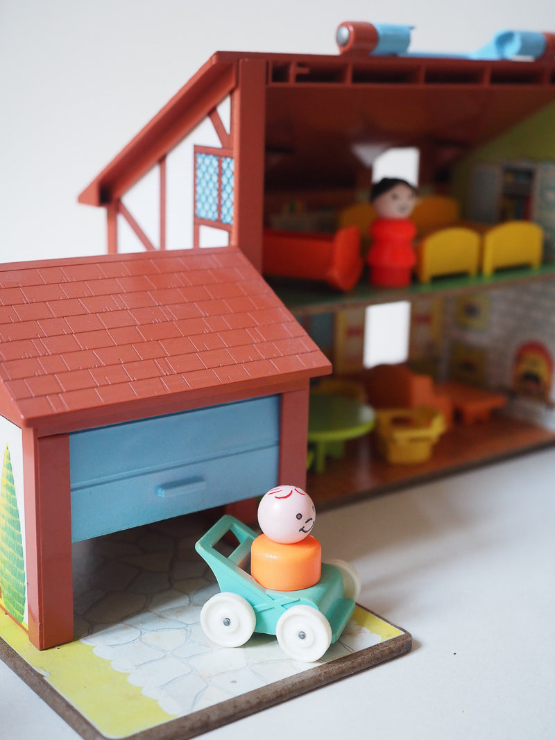 🏠 Fisher Price Little People – Play House vintage #952 – Maison + Personnages + Mobilier