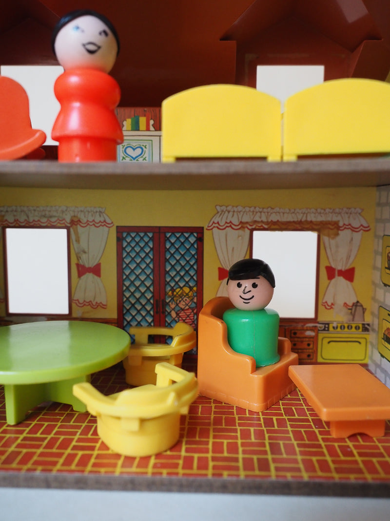 🏠 Fisher Price Little People – Play House vintage #952 – Maison + Personnages + Mobilier