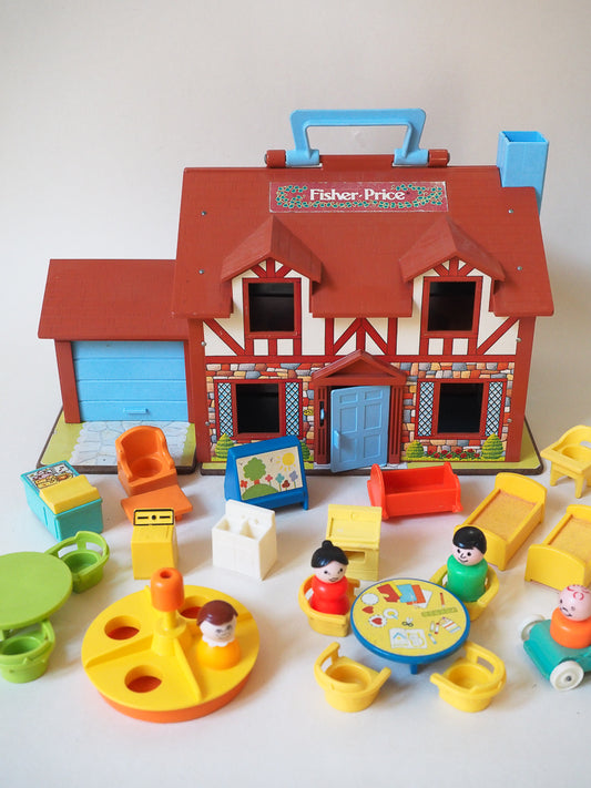 🏠 Fisher Price Little People – Play House vintage #952 – Maison + Personnages + Mobilier