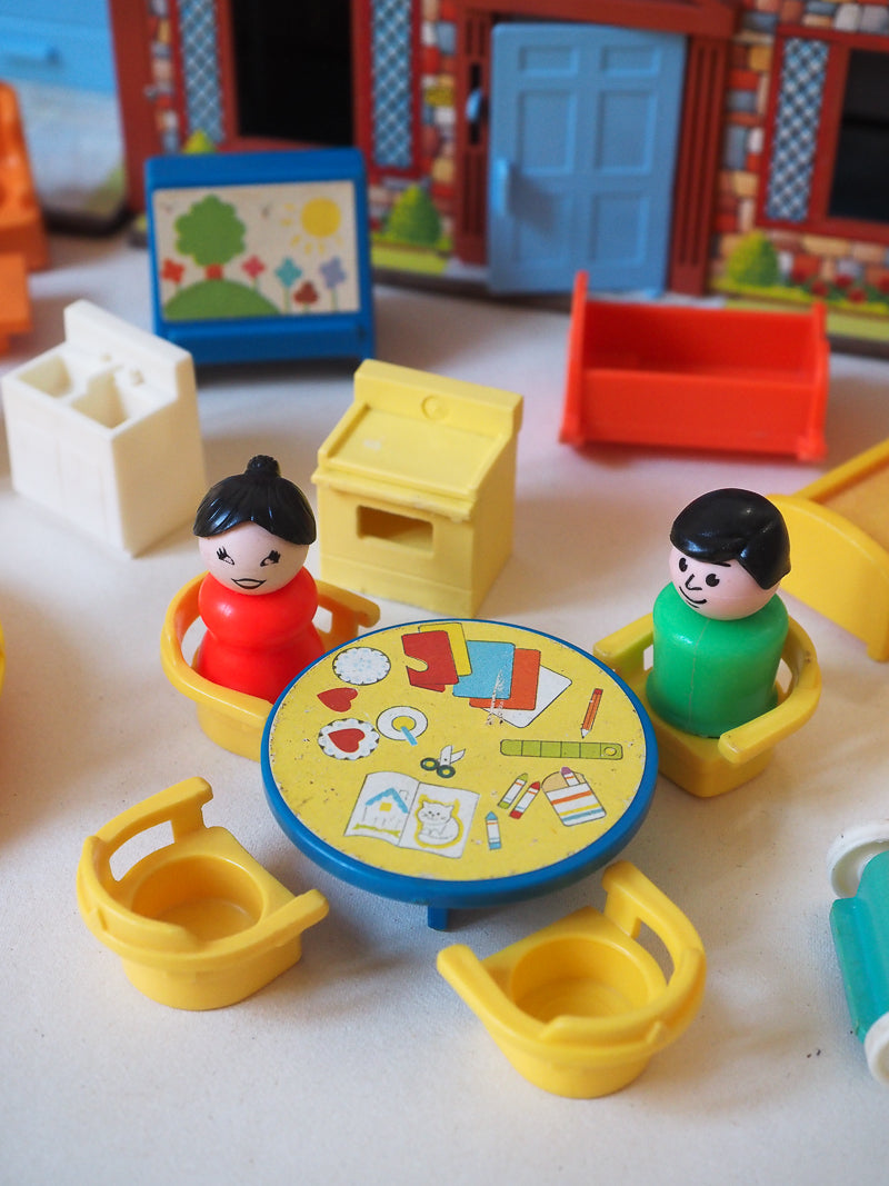 🏠 Fisher Price Little People – Play House vintage #952 – Maison + Personnages + Mobilier