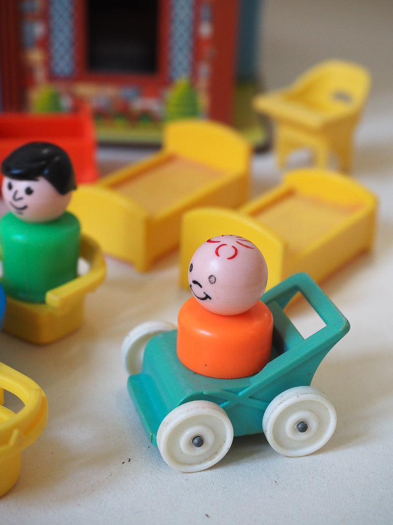 🏠 Fisher Price Little People – Play House vintage #952 – Maison + Personnages + Mobilier