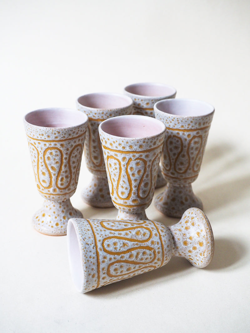 Lot de 6 mazagrans en céramique Jean Austruy