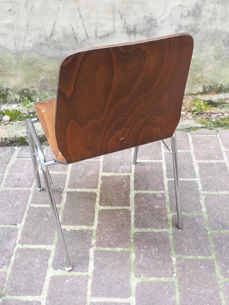 Paire de chaises de conférence vintage années 60/70 – chaise pagholz – Style moderniste