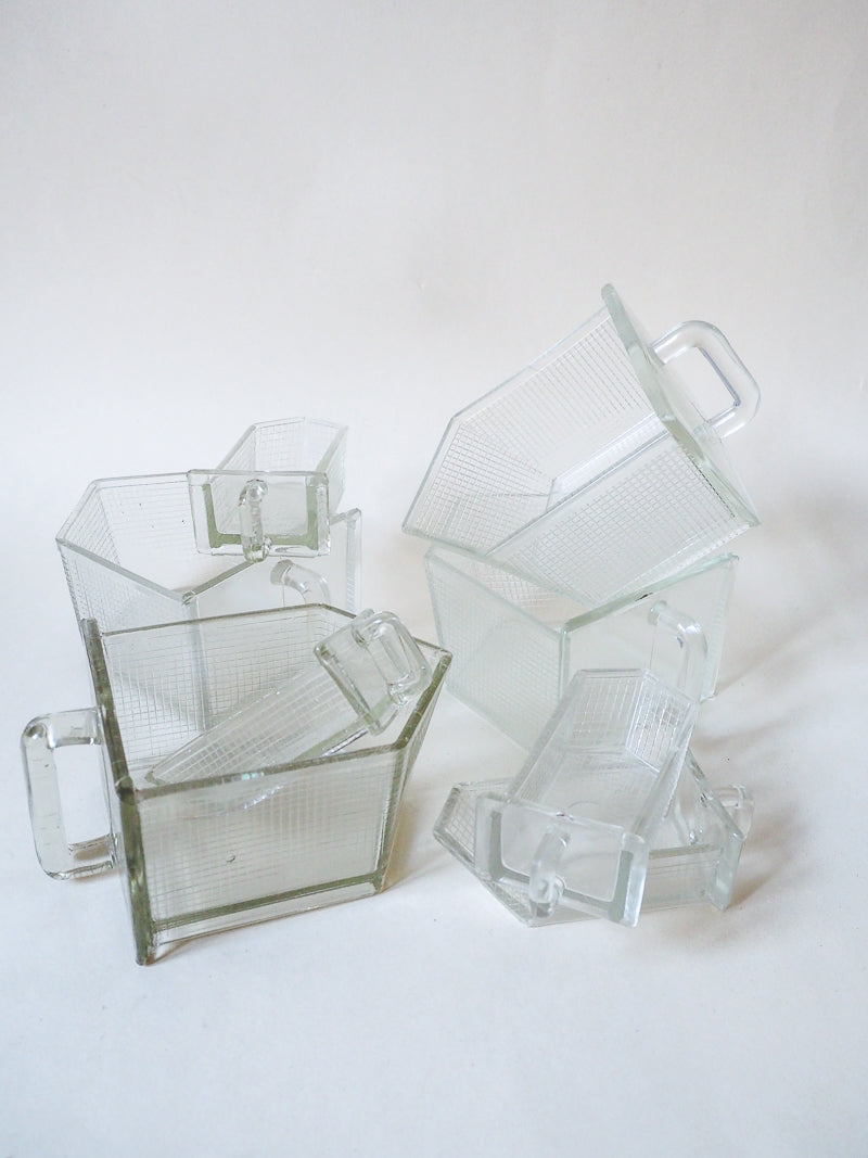Petit meuble à épices vintage – tiroirs en verre