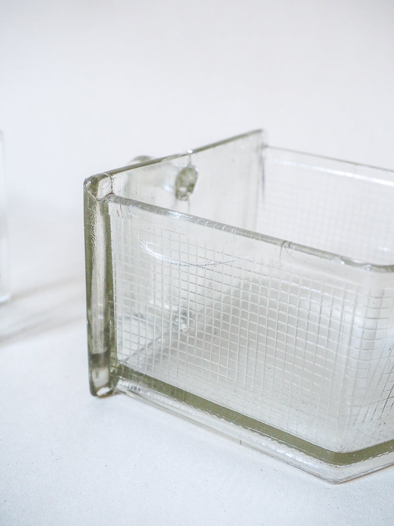 Petit meuble à épices vintage – tiroirs en verre
