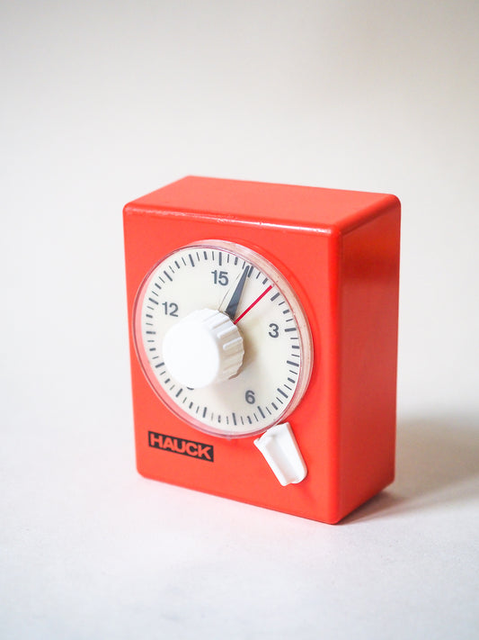Minuteur de cuisine vintage Hauk – Plastique orange
