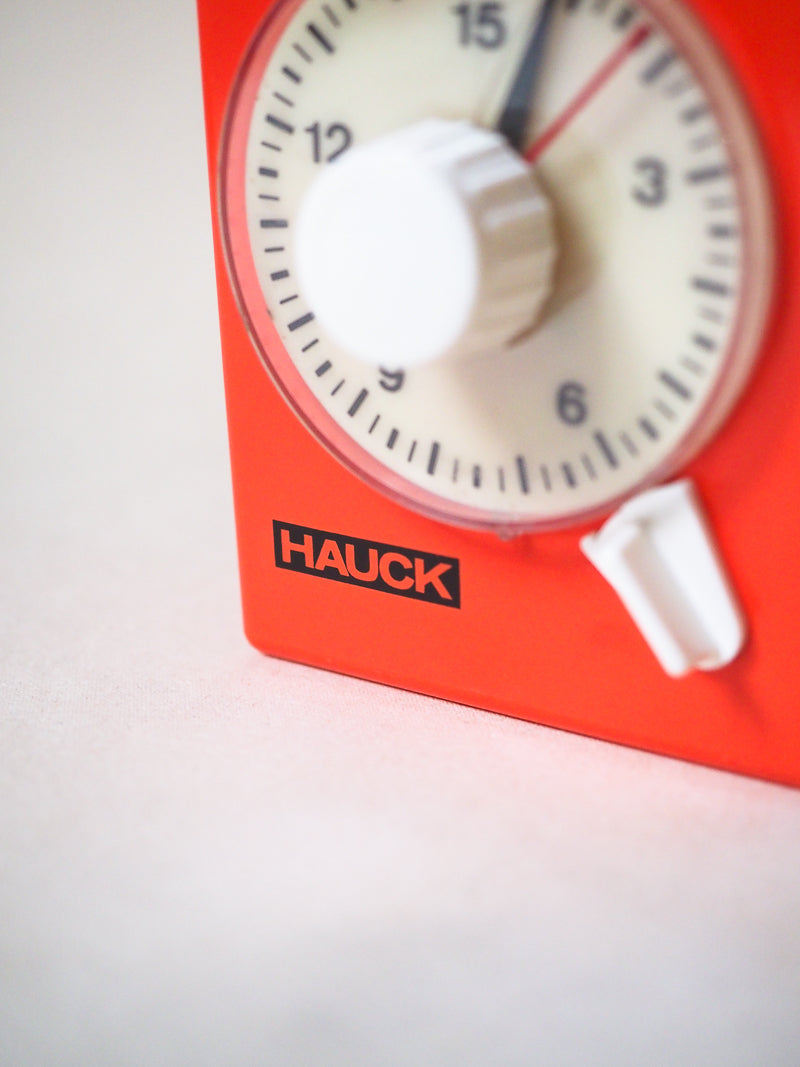 Minuteur de cuisine vintage Hauk – Plastique orange