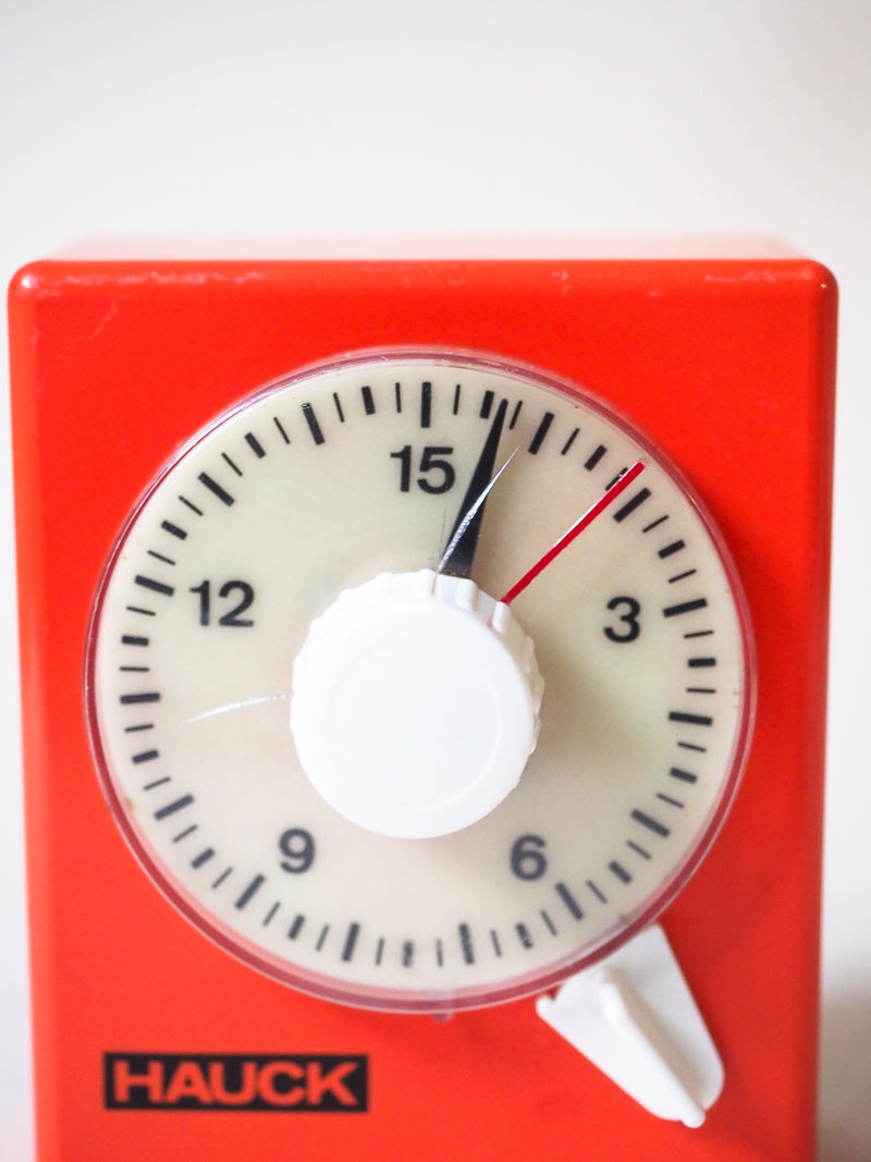 Minuteur de cuisine vintage Hauk – Plastique orange