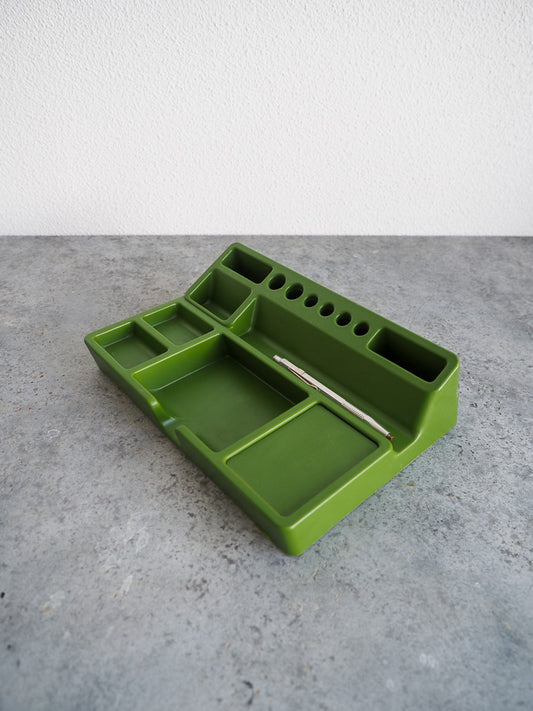 Organisateur de bureau vintage vert olive