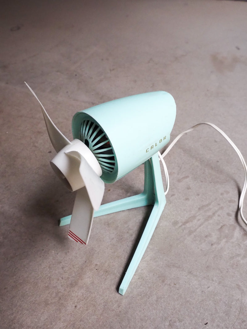 Petit ventilateur vintage – Calor –  Vert d’eau / Mint