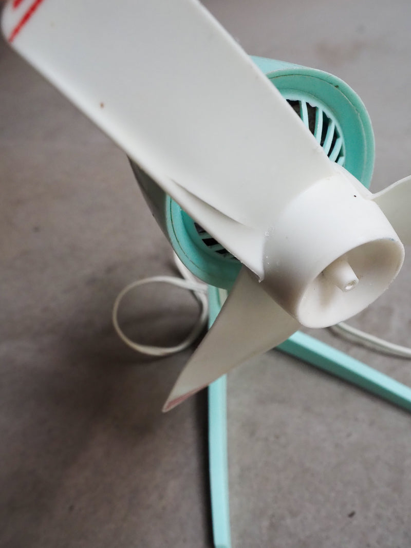 Petit ventilateur vintage – Calor –  Vert d’eau / Mint