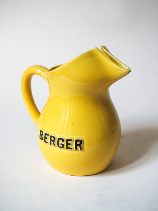 Pichet jaune Berger céramique vintage