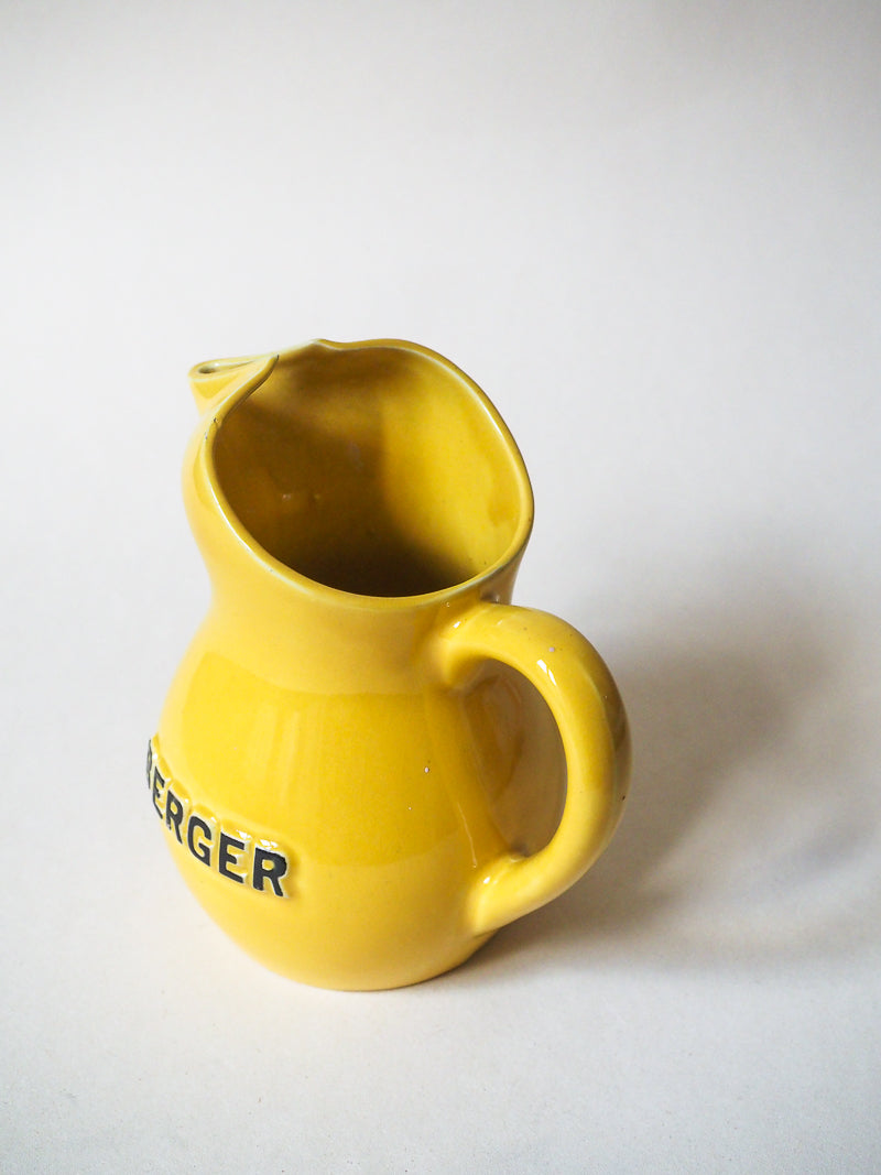Pichet jaune Berger céramique vintage