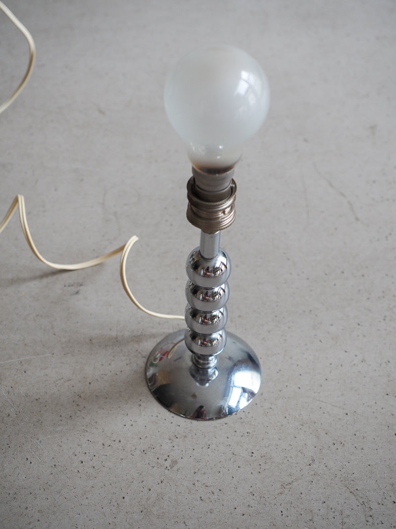 Pied de lampe boules chromées vintage