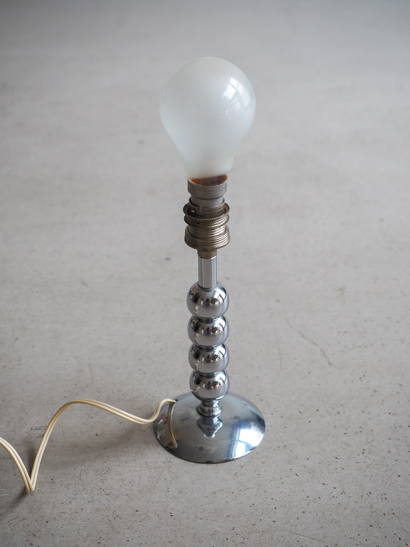 Pied de lampe boules chromées vintage