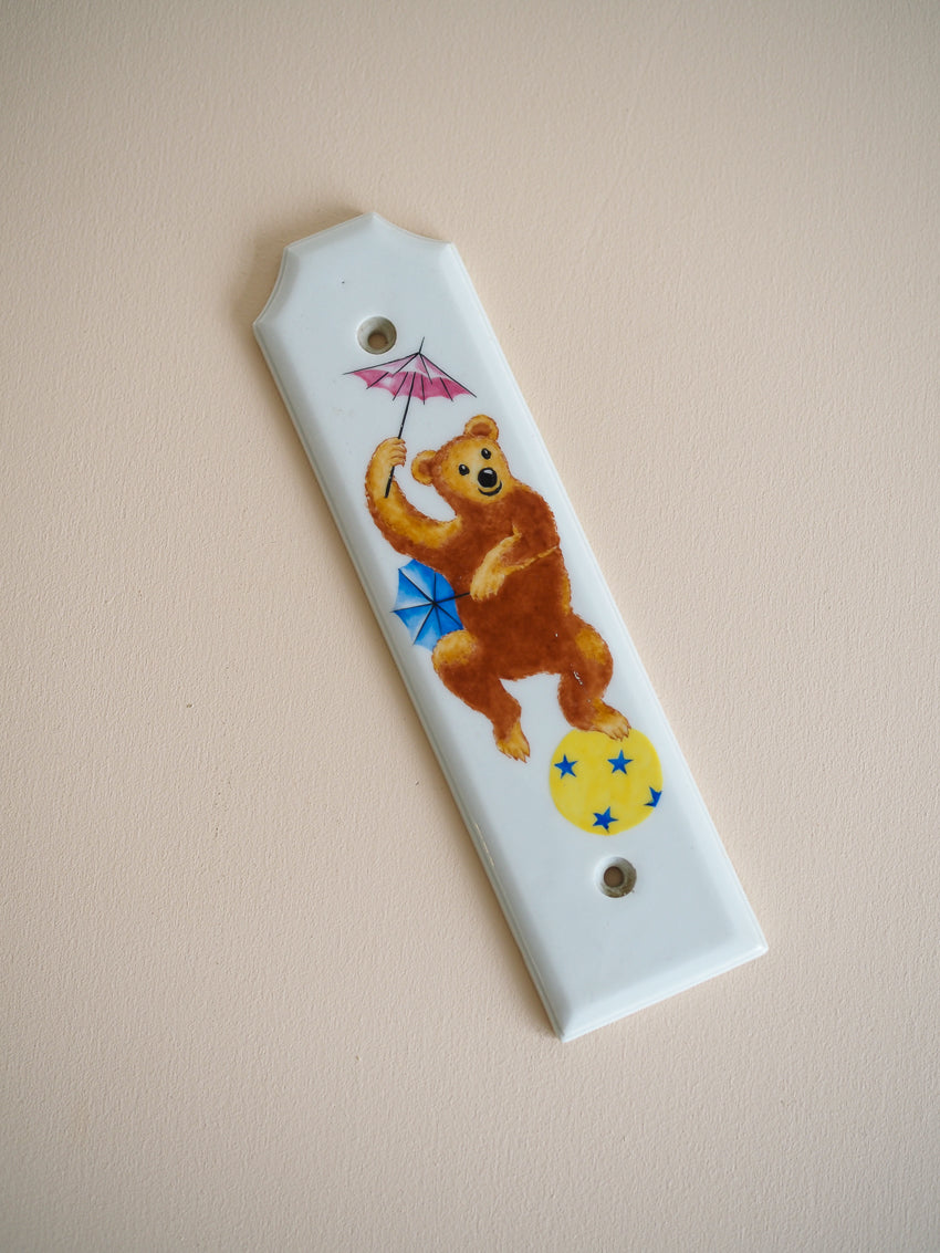 Poignées de porte porcelaine Bonne nuit les petits