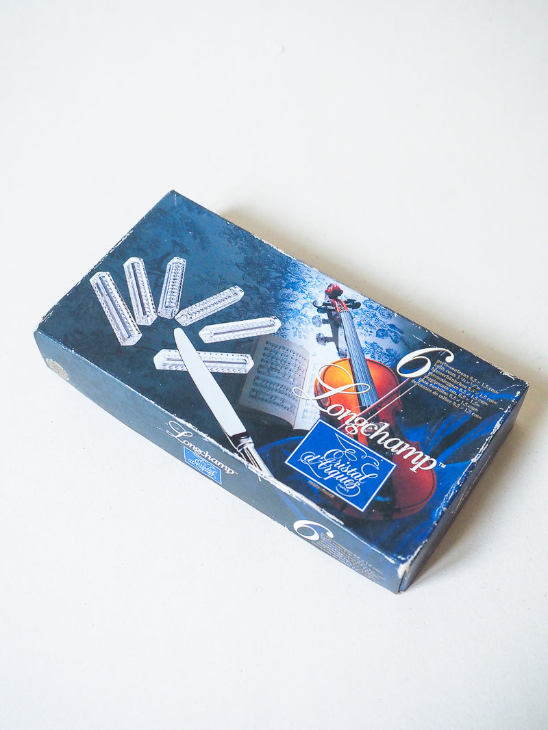 Set de 6 porte-couteaux Cristal d’Arques – Modèle Longchamp – Avec boîte