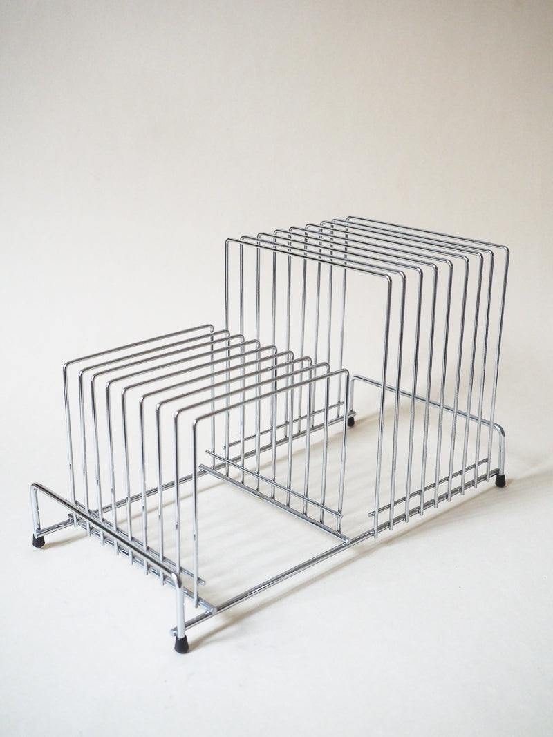 Porte-disques vinyles – Présentoir à vinyles en métal filaire vintage