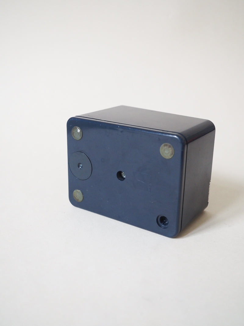Porte-crayons vintage bleu marine avec dévidoir intégré – Space Age
