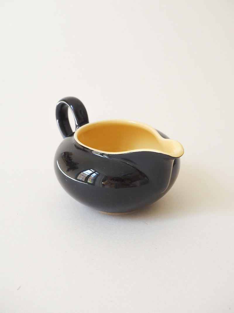 Pot à lait vintage Villeroy & Boch modèle Biarritz – Noir et jaune – Design vintage années 50