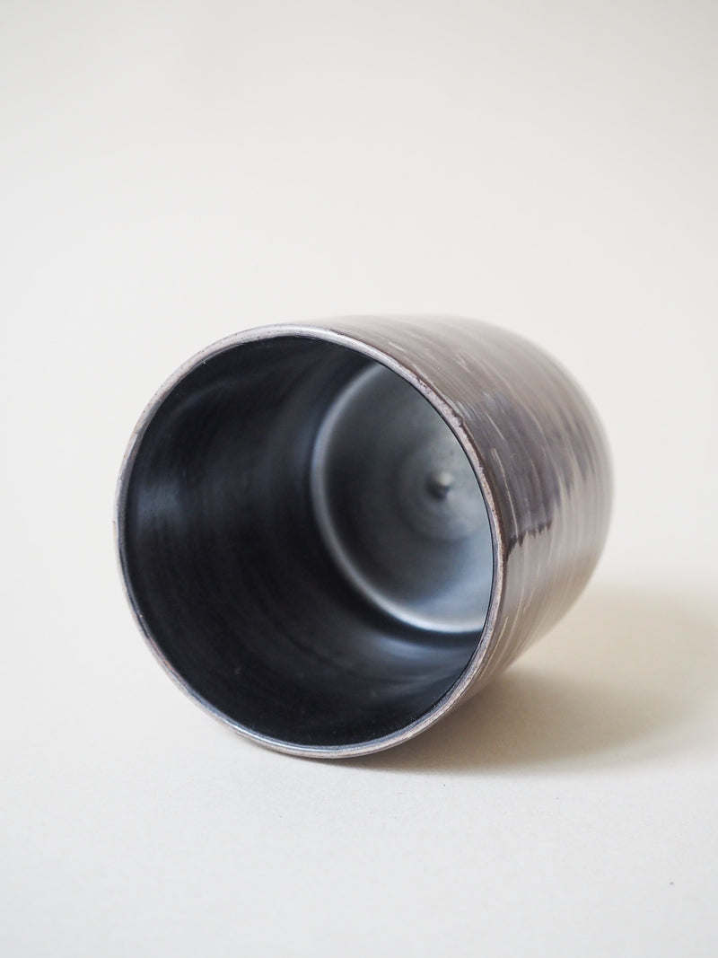 pot céramique vintage Jacques Pouchain - signature au cavalier