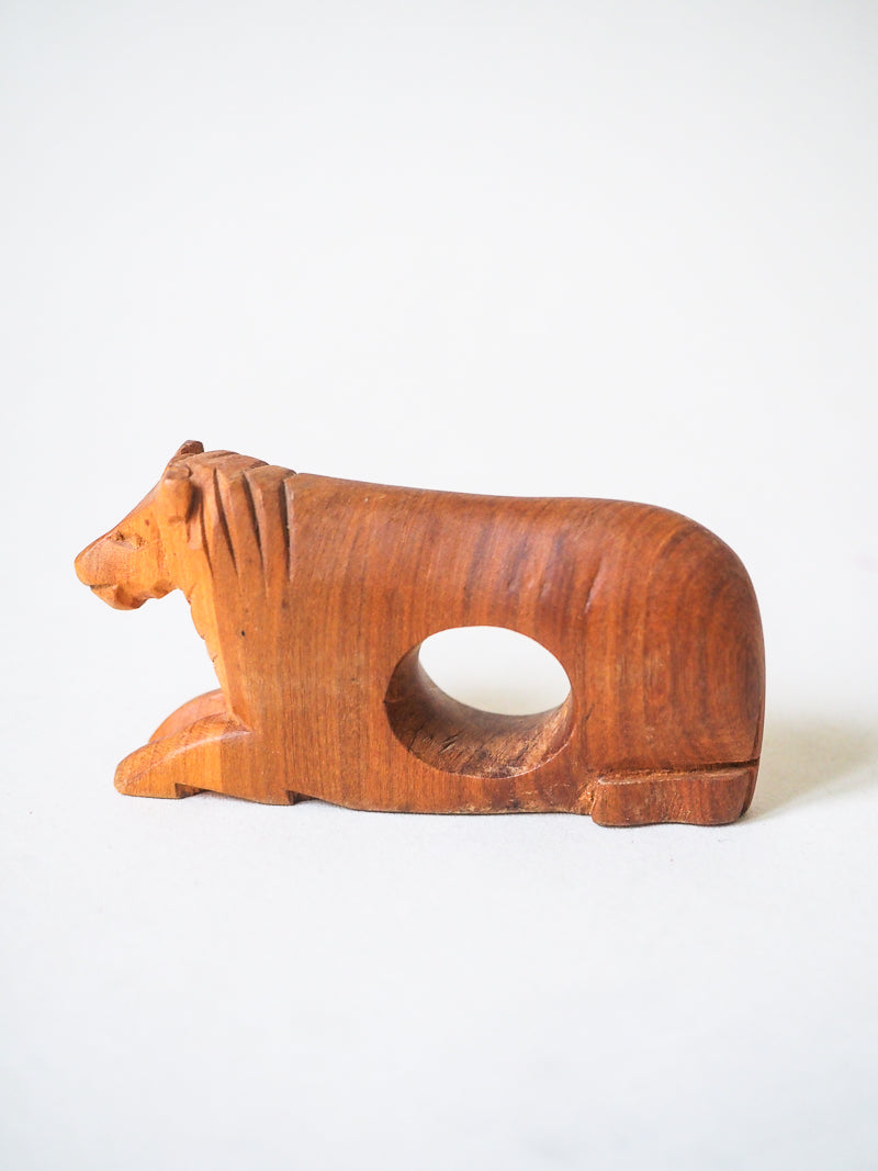 Ronds de serviette artisanaux africains – Lot de 2 – Zèbre et Lion