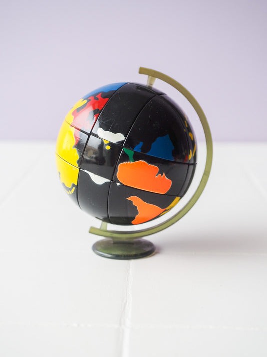 Rubik's World vintage avec son socle