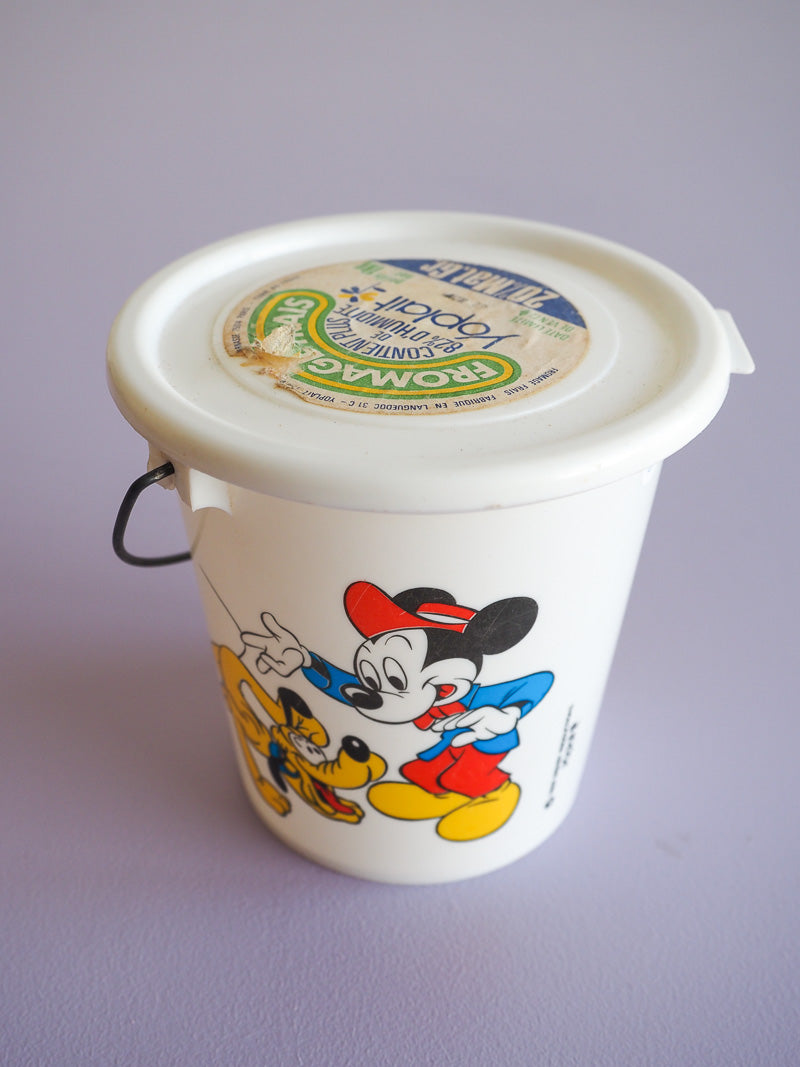 Seau Mickey et Pluto Yoplait 70s