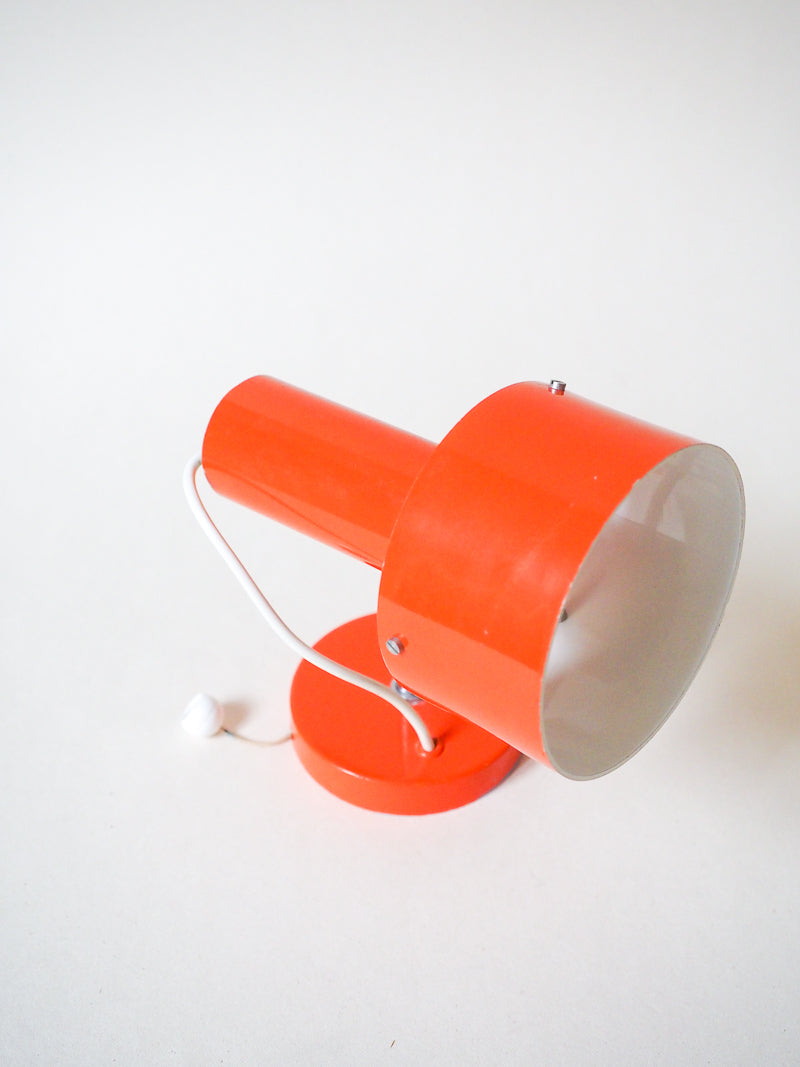 Spot / applique vintage en métal orange – Années 70