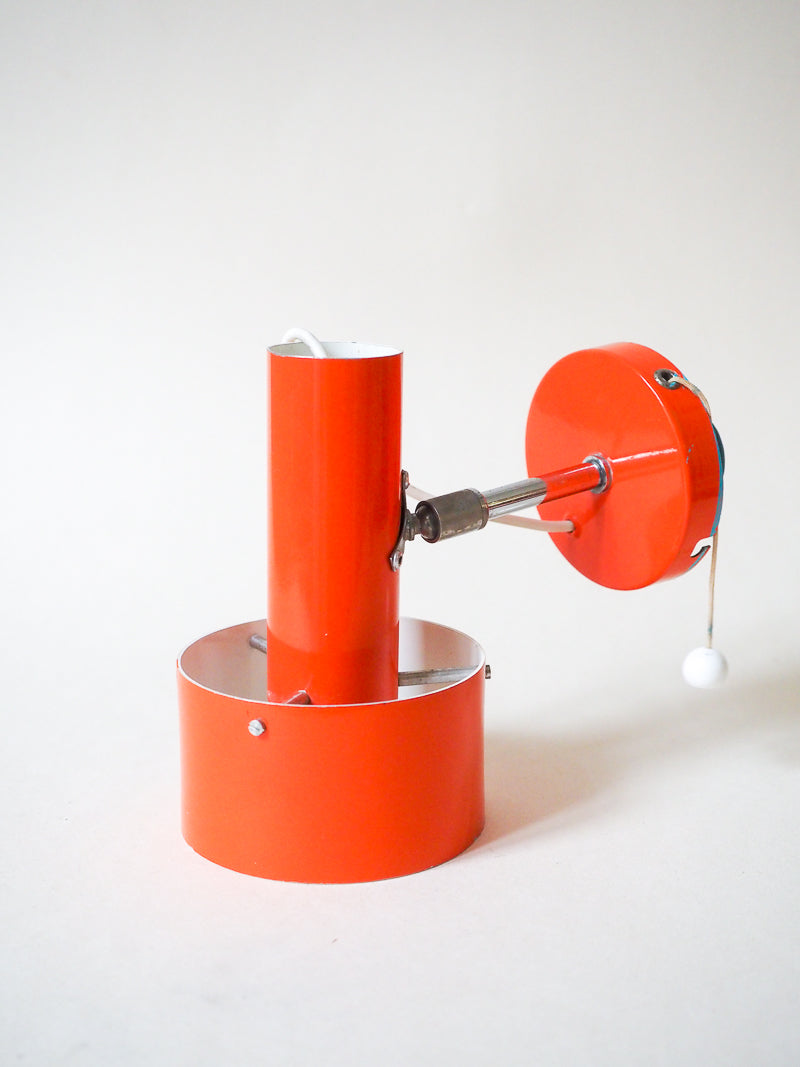 Spot / applique vintage en métal orange – Années 70