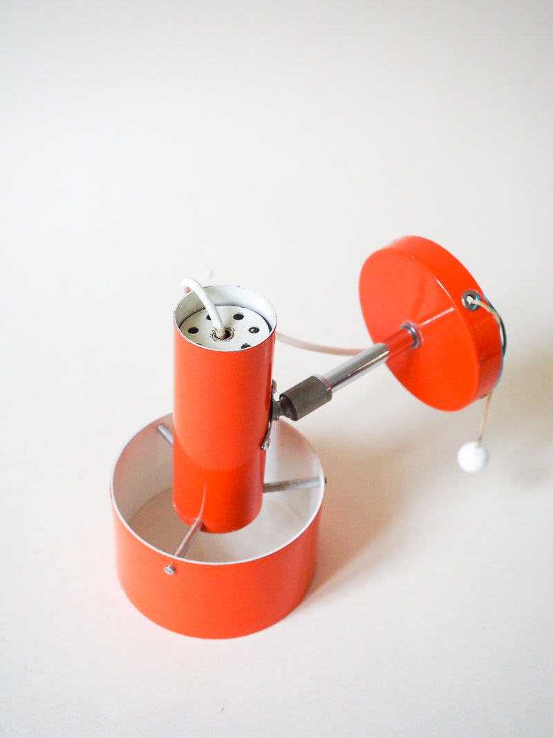 Spot / applique vintage en métal orange – Années 70