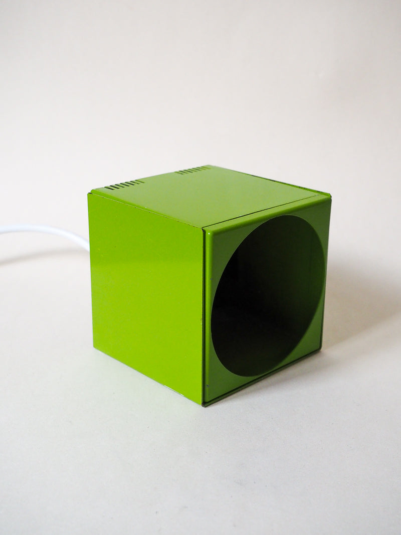 Spot cube vintage Lita – métal vert – orientable  – Space Age