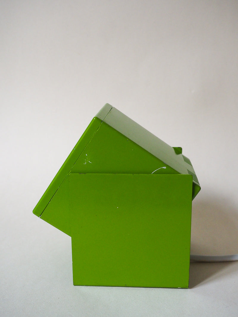 Spot cube vintage Lita – métal vert – orientable  – Space Age