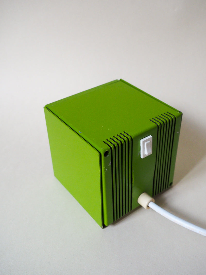 Spot cube vintage Lita – métal vert – orientable  – Space Age