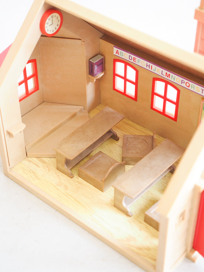 École Sylvanian vintage avec sa boîte