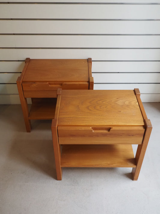 Paire de Chevets vintage en Orme – Style Maison Regain