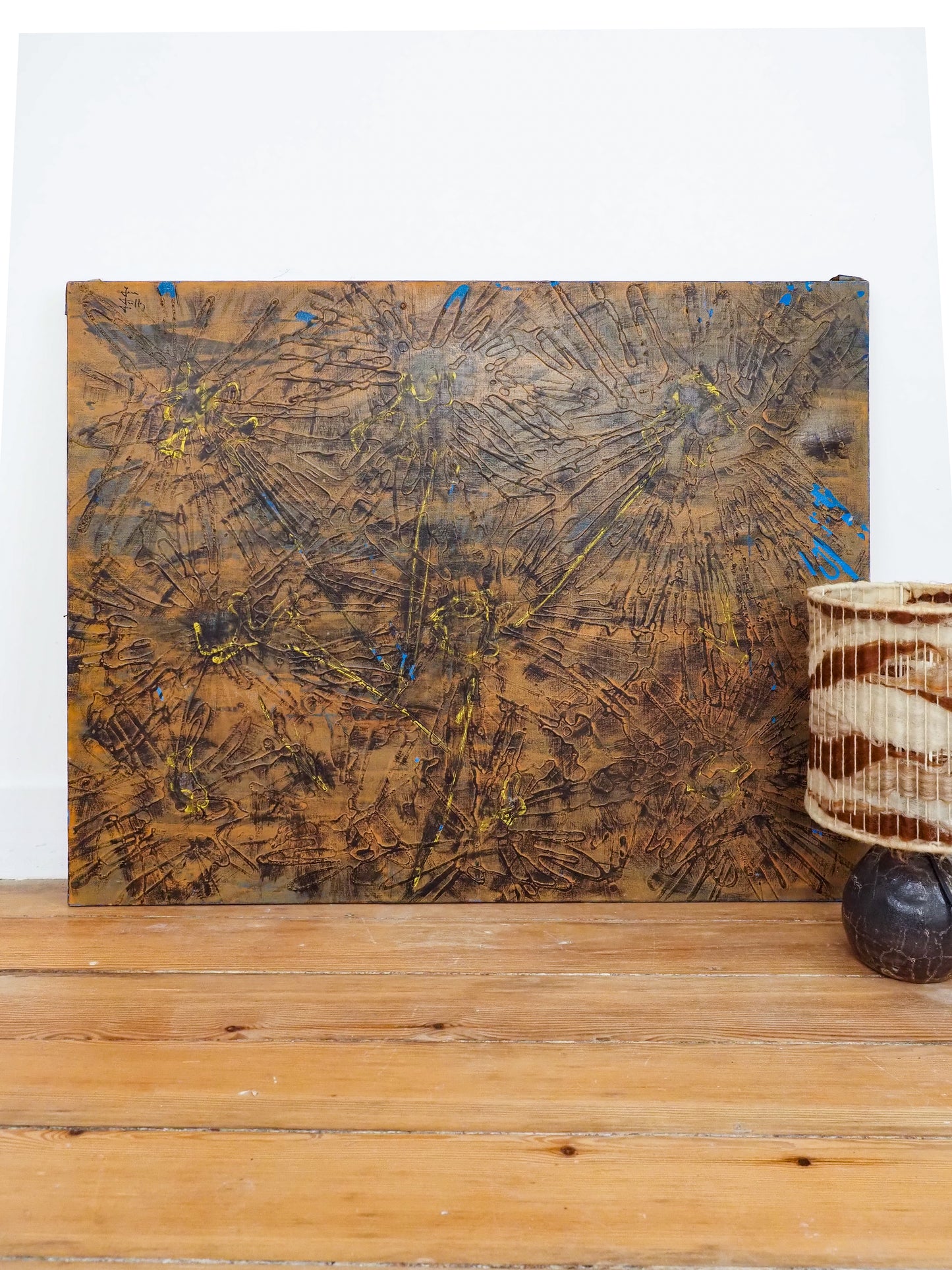 Grand tableau abstrait vintage – peinture signée Jean Triffez (1931-1983), XXᵉ siècle