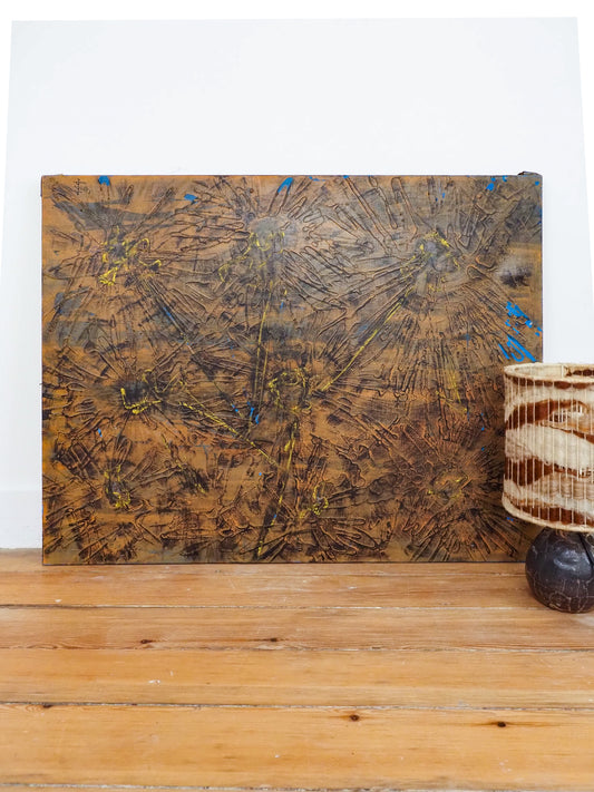 Grand tableau abstrait vintage – peinture signée Jean Triffez (1931-1983), XXᵉ siècle