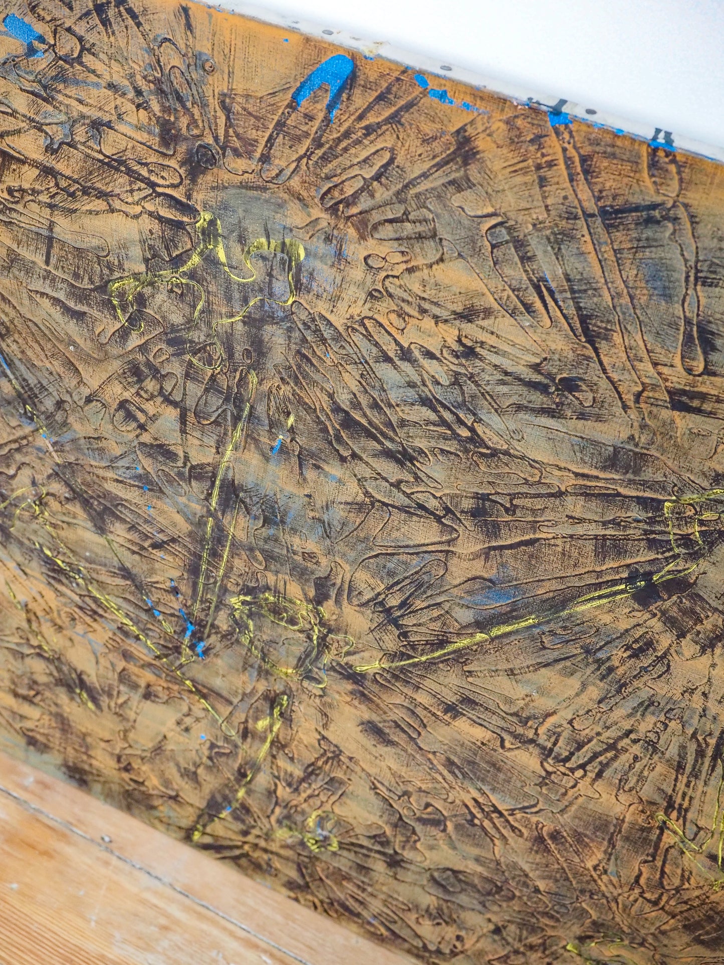 Grand tableau abstrait vintage – peinture signée Jean Triffez (1931-1983), XXᵉ siècle