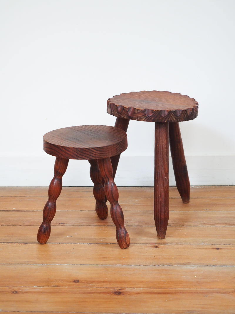 tabouret tripode de vacher vintage