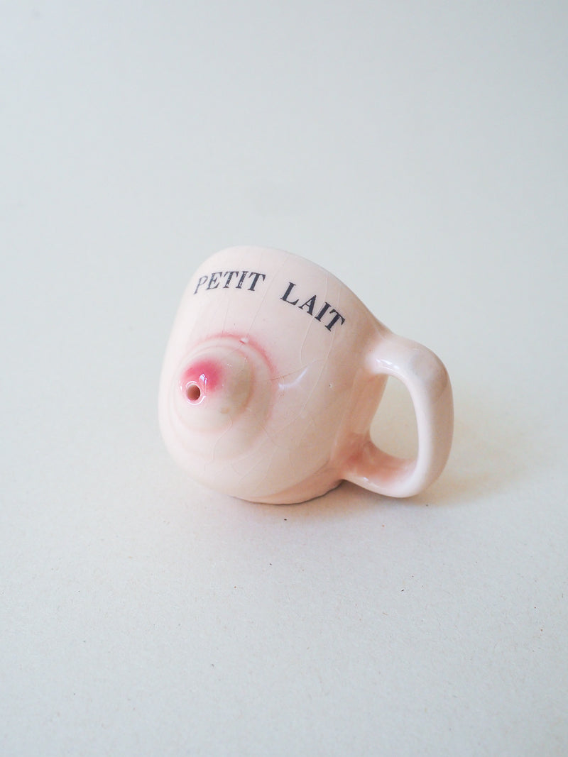 3 Petites tasses à liqueur vintage en forme de sein « Petit Lait » – Objet érotique