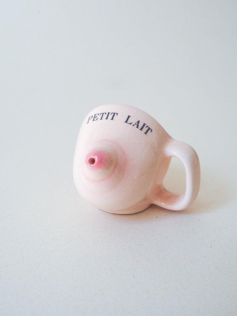 3 Petites tasses à liqueur vintage en forme de sein « Petit Lait » – Objet érotique