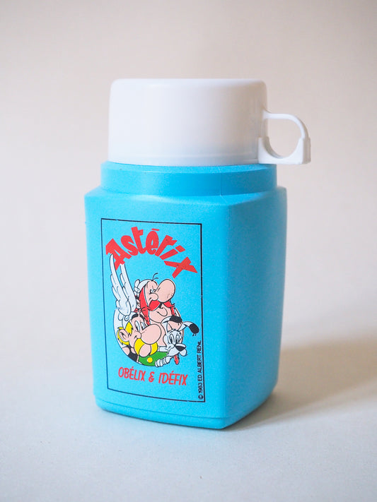 Thermos Flask Roughneck Flip tap  – Gourde vintage Astérix et Obélix – Années 80 – Objet collector