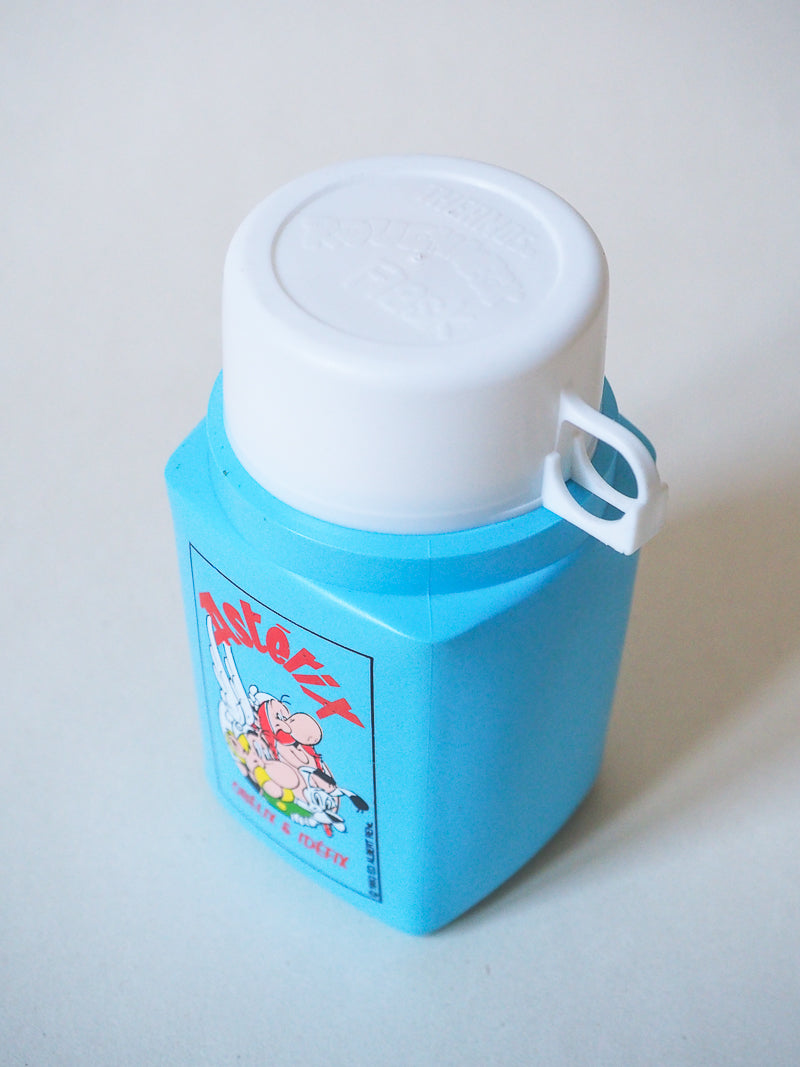 Thermos Flask Roughneck Flip tap  – Gourde vintage Astérix et Obélix – Années 80 – Objet collector