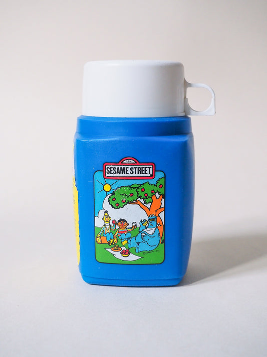 Thermos Flask Roughneck Flip Top  – Gourde vintage Sesame Street – Années 80 – Objet collector